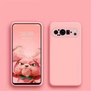 Liquid Air silikoninis rausvas dėklas - su kameros apsauga (Google Pixel 9 Pro)